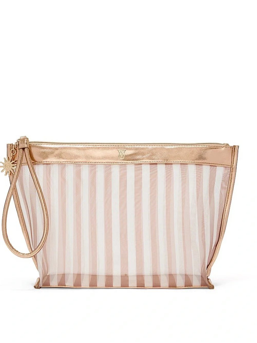 NWT VICTORIA'S SECRET Bronze Wristlet Beauty Pouch